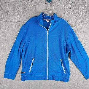 Aigle PolarTec Mens Fleece Full Zip Pockets Jacket Blue Size XL